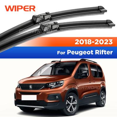 For Peugeot Rifter 2018- Wiper Front Wiper Blades Windshield Windscreen Window Brush 26"+17"