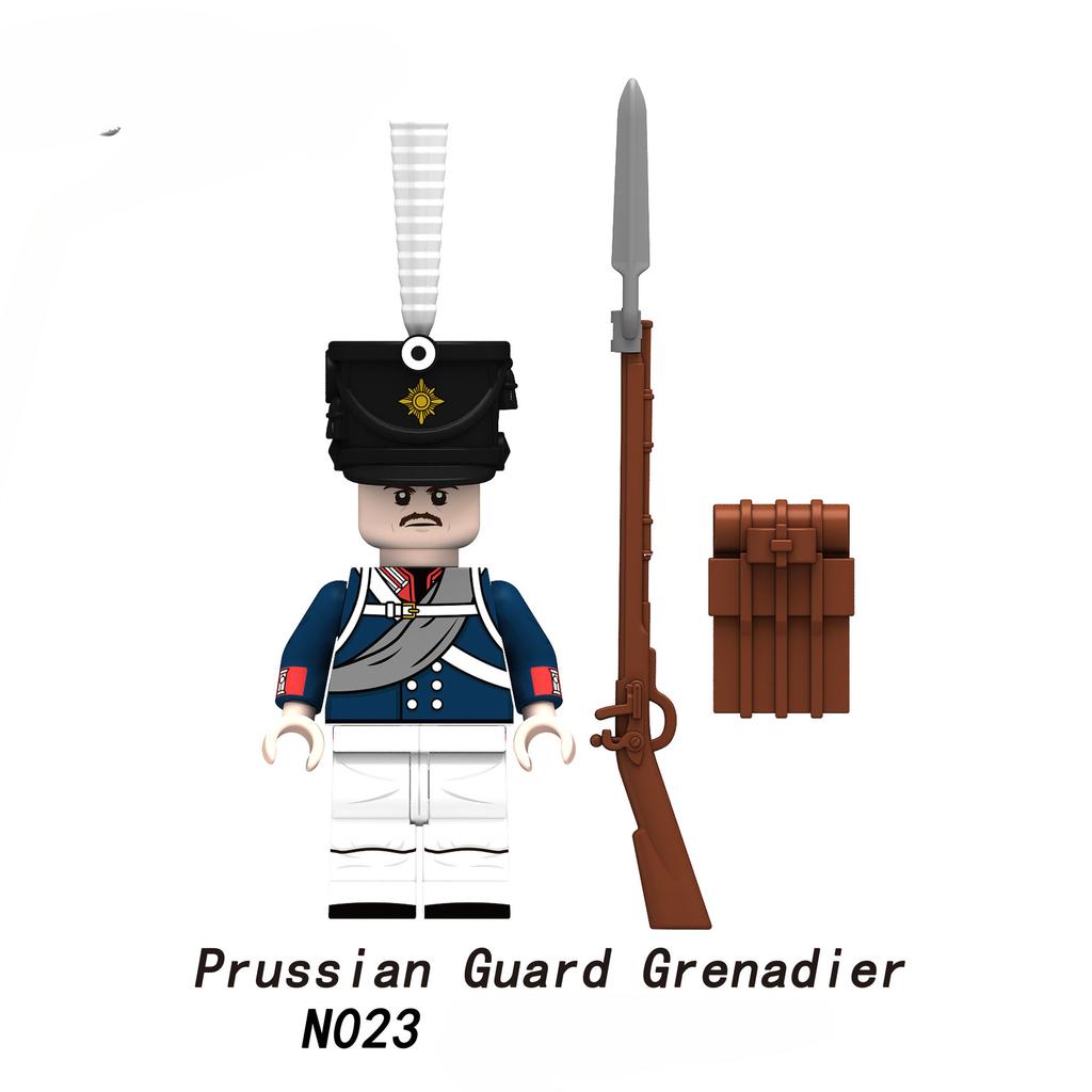 Napoleonské války Vojenští vojáci Stavebnice Miniaturní figurky WW2 Francouzští Britové střelci Pušky Zbraně Hračky pro děti