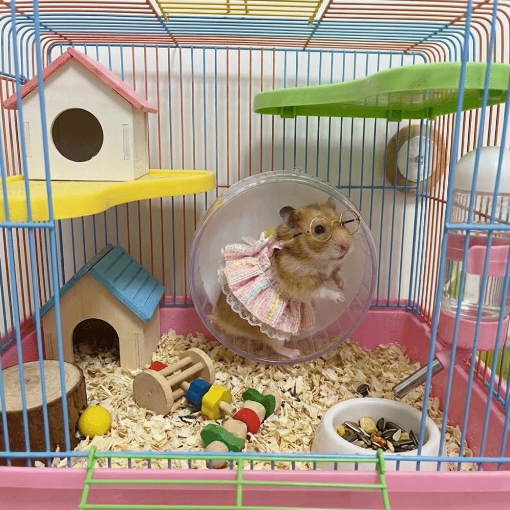 Breathable Pet Puff Skirt Lightweight Pet Dress Eyeglasses Set Pet Suspender Skirt  Fancy Rats