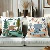 Cute Animal Forest Theme Throw Pillow Covers Polyester pillowcase, sofa decorative cushion cov Headboard Pillow