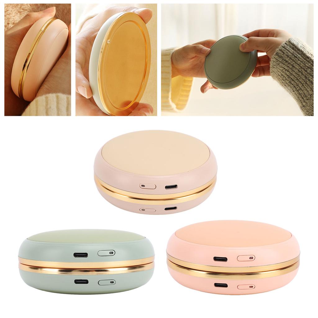 USB Hand Warmer 2 Temperatures Fast Dual Sided Heating Multifunctional Power Bank Pocket Heater with