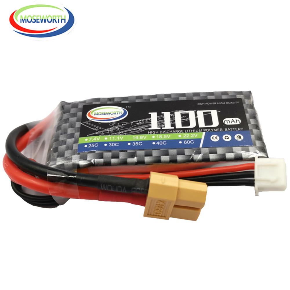 2S 7.4V 1300 1800 2200 3000 3800 4200 4500 5200 6000mAh 30C 40C 60C Toys LiPo Battery For RC Airplane Helicopter Drone Car