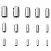 20-50pcs 1-5mm Stainless Steel End Tip Cap Crimp Clasps Connector DIY Tassel Leather Cord End Crimp Jewelry Making Supplies