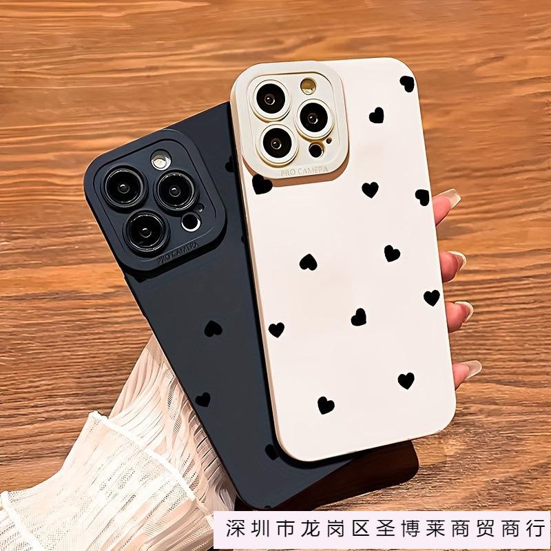 Black heart for apple 16/15/14/13/12promax pupil eye phone case iphone11 soft XR