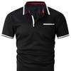 New Men's Polo Shirt Button Pocket Men's Sports Short Sleeve Tops