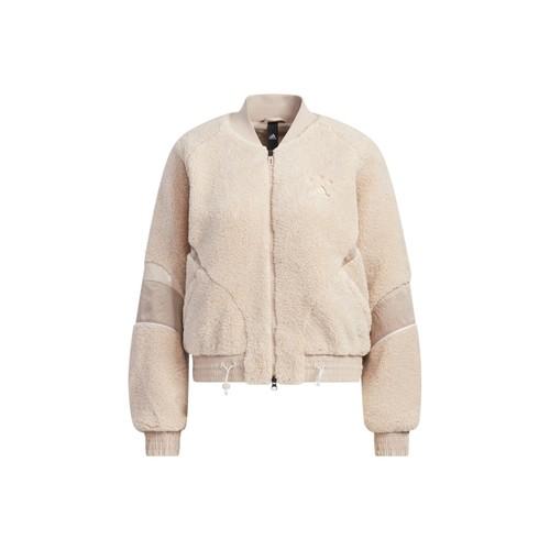 

adidas logo long-sleeve cropped zip-up jacket for women, Miracle Grey/Brown L серый/коричневый