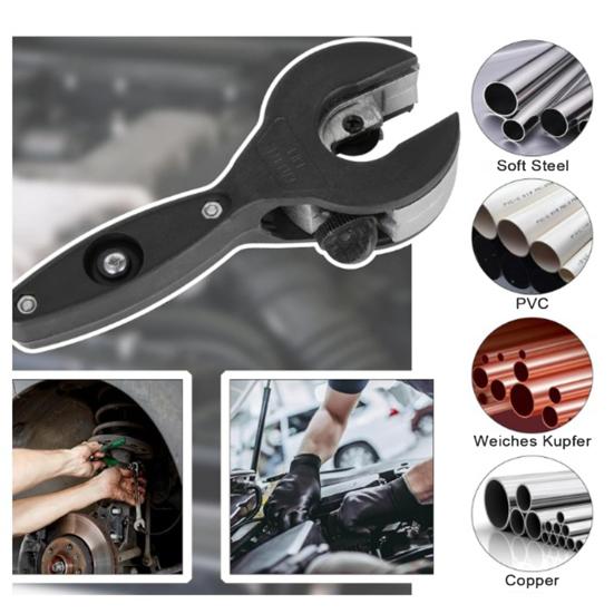 Yousheng Ratcheting Pipe Cutter Tool One-Hand Fast Pipe Cutting Tool for Cutting 5/16-1-1/8 Inch Stainless Steel Copper Aluminium PVC Tubes