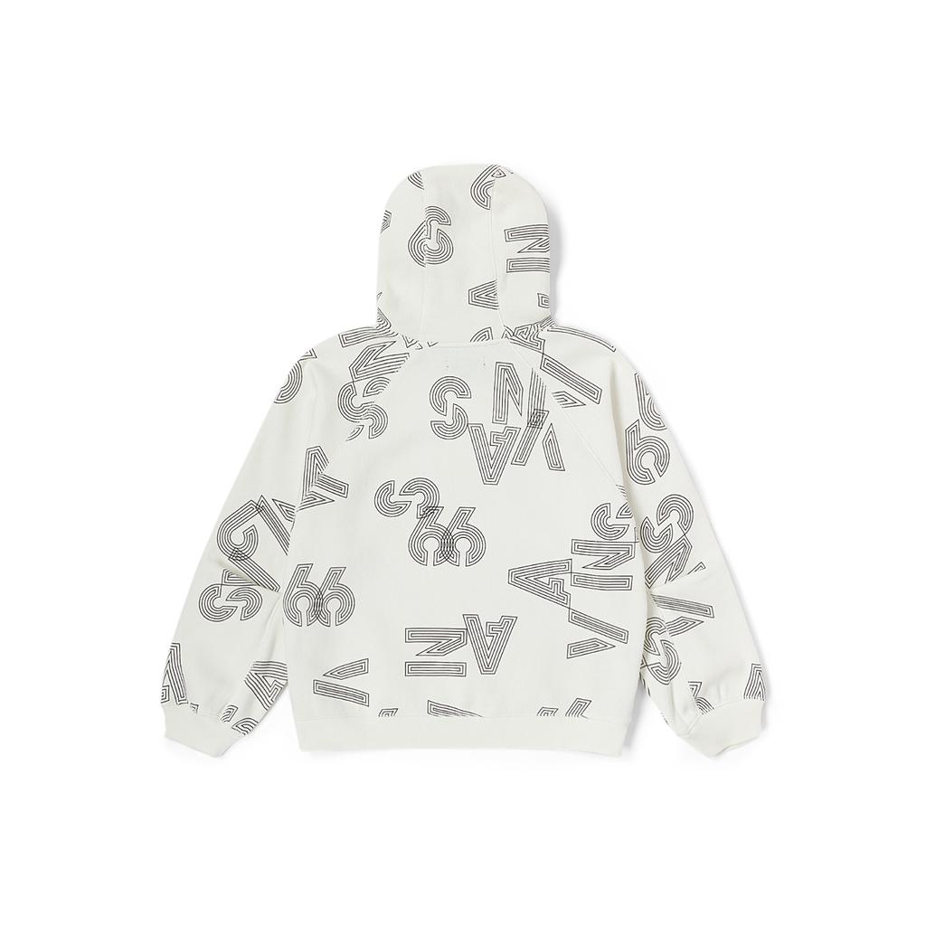 Vans Letter Stripe Pattern Loose Hoodie Women hoodies Off-White VN000F27YL0