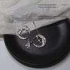 Wind Stud Earrings Gothic Punk Trendy Retro Moon Angel Cross Combination Pierless Ear Clips Stud Earrings