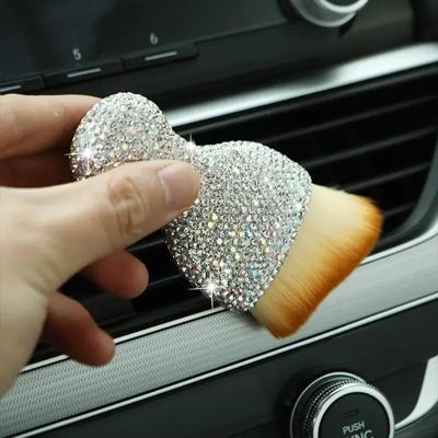 Блискучі стрази Щітки для чищення автомобіля Щітка для деталей авто М'яка щетина Багатофункціональна щітка для деталізації салону автомобіля Комп'ютер