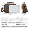 CONTACT'S Men Sling Shoulder Bags Genuine Leather Crossbody Bags Vintage Messenger Bags Men's Bags Handbags