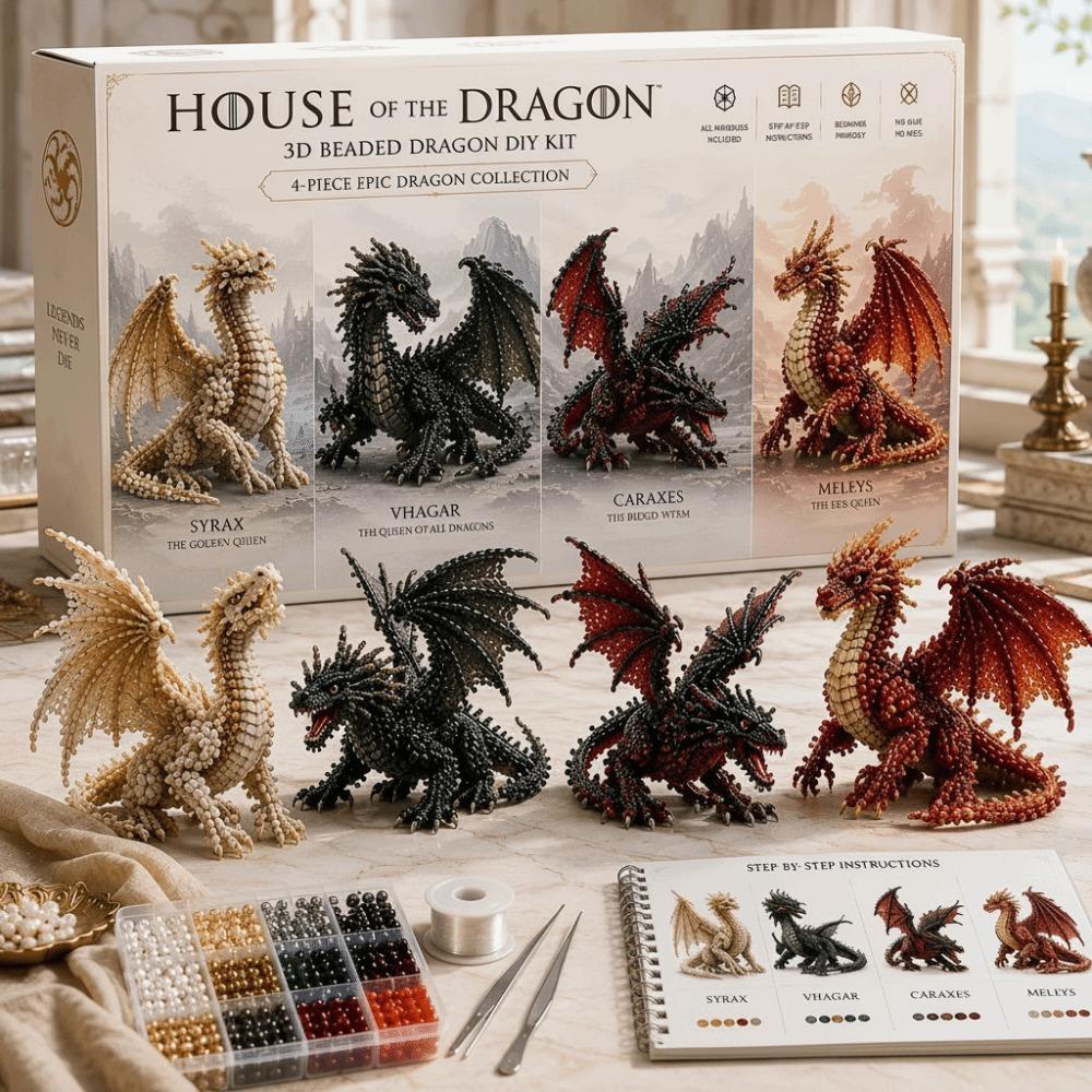 Animal Shape 3D Beaded Animal Kit Cute Design DIY Bead Craft Kit For Adults & Kids