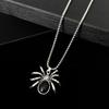 Spider Necklace Gothic Hip Hop Metal Spider Shaped Pendant Necklace Women Party Gift Jewelry Gift for Friends Classmates