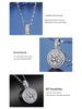 S925 Sterling Silver Classic Moissanite Pendant Necklace - Fashionable Jewelry Gift for Girlfriends