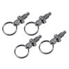4 Pcs Pull Ring Indexing Plunger Non Lock-Out Knob Plunger Stainless Steel Spring-Loaded Plunger Mechanic Accessories