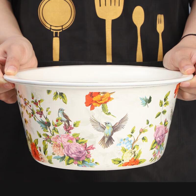 

Ningzhao 24cm Enamel Multipurpose Basin with Lid