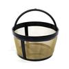 Practical Golden Tone Coffee Filter Durable Coffee Filter Coffee Strainer for 4/6/8/12 Cup Basket Style Coffee Maker