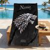 Custom Name House Stark Stylish Digital Printing Beach Towel Quick‑Drying Absorbent Blanket for Beach Pool Gym Travel