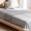 Bedding Double Size Cooling Fitted Sheet Cooling Blanket Light Greige Cool Summer Bedding [Summer Set] BSP-NPES5-D + BBK-NPES5-D -
