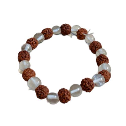 @ Indian Traditional Streatchable Rudraksha Crystal Bracelet For Unisex SM125-60% OFF