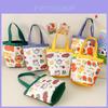 Canvas Childrens Cartoon Tiger Bucket Bag With Zipper Closure For School Kids