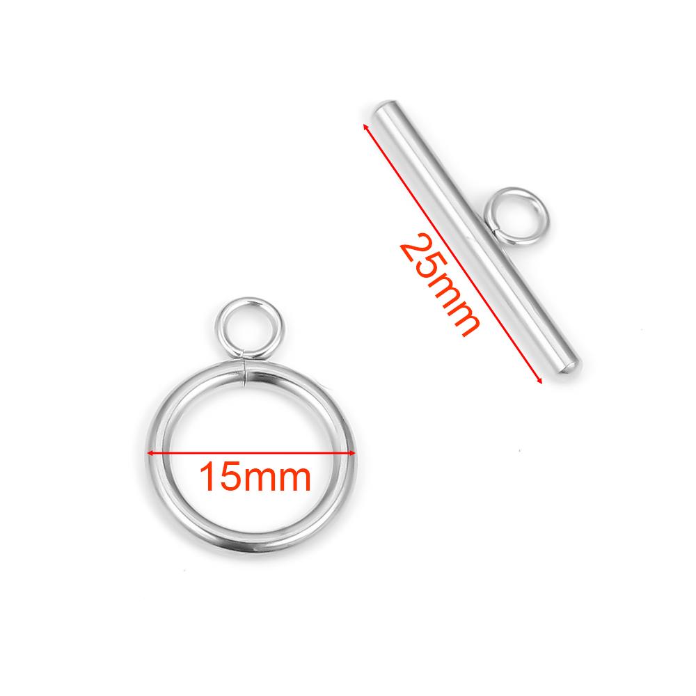 5 Sets Stainless Steel OT Clasp Toggle Clasps for DIY Jewelry Making Necklaces Connectors Bracelets Hooks Crafts Accessories