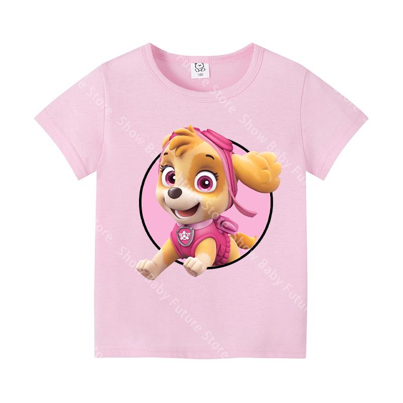 Chase Marshall Skye Rocky T Shirt for Girls Boys Clothes Tops Summer Cute Cotton Short Sleeve Tee New Kawaii Giftss
