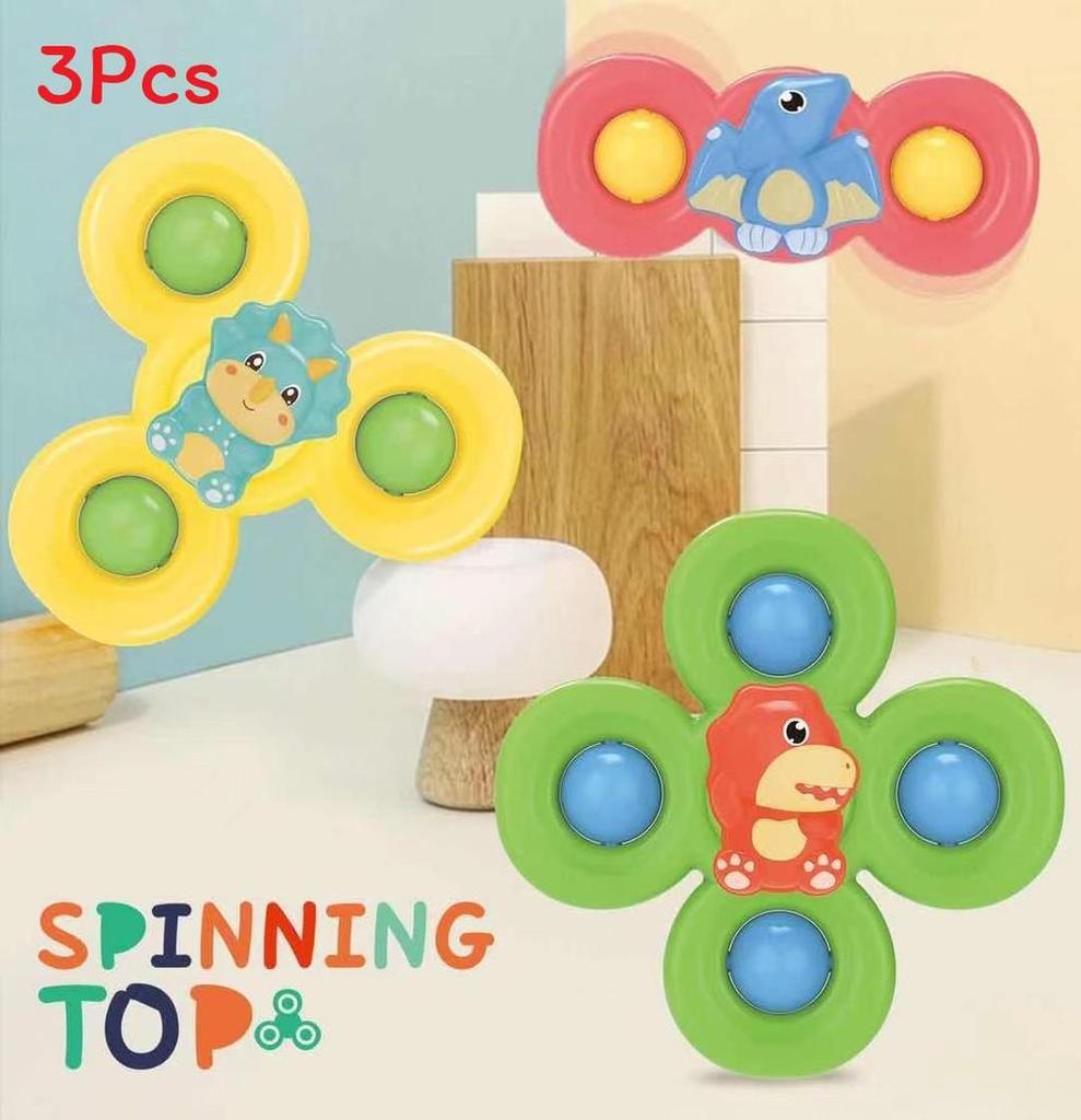 Infant Spinner Toy Pack With Plastic Material For Bath And Classroom Fun