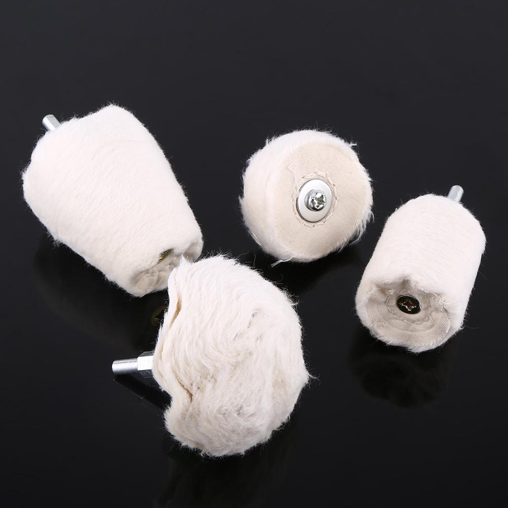 4pcs Cotton Polishing ing Pad Mop Wheel Various Shape for Automobile Motorcycle
