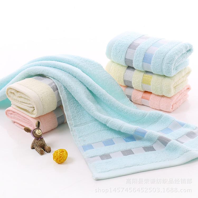 Bavlněný ručník se čtvercovým vzorem pro domácnost a mytí obličeje