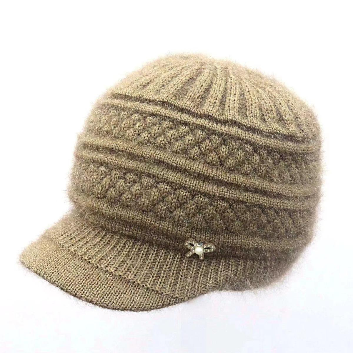 

Теплая шапка, Шапка с защитой ушей, Женская шапка, Шерстяная шапка, Холодная шапка, Теплая вязаная шапка One Size