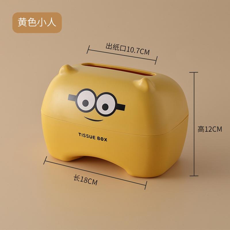 Cartoon Tissue Box Cute Little Bear and Kitten Design Creative Portable Lightweight Dining Table Storage Box Tissue Paper Box