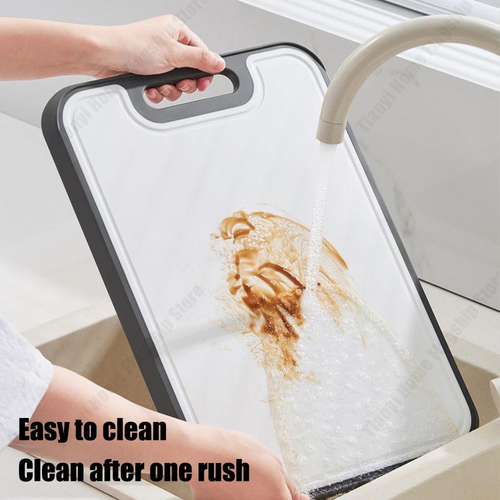 Antibakterielles Schneidebrett Verdicktes Doppelseitiges Hackbrett Heimküche Kratzfestes Edelstahl Teigbrett