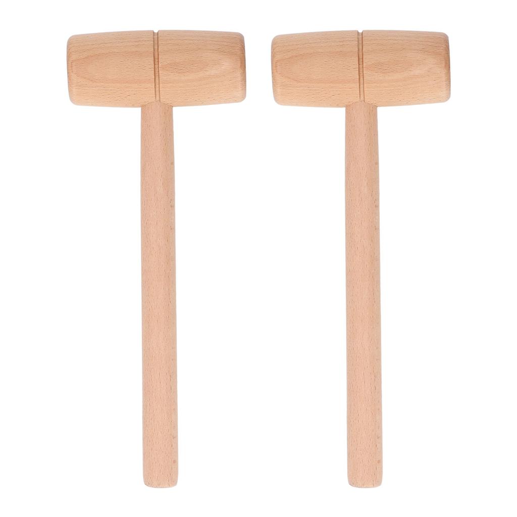 2Pcs Wood Hammer Inset Joint Multi Purpose Wooden Mallet for Factories Furniture Installation Carving Seafood Cracking