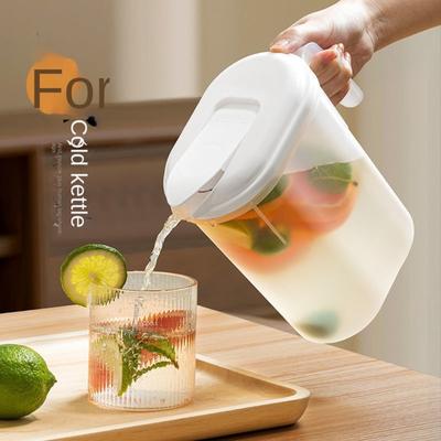 Large Capacity Plastic Fridge Jug Transparent 1.5L 2L Heat Resistant Water Jug with Handle with Filter Lid Jui Jug Home