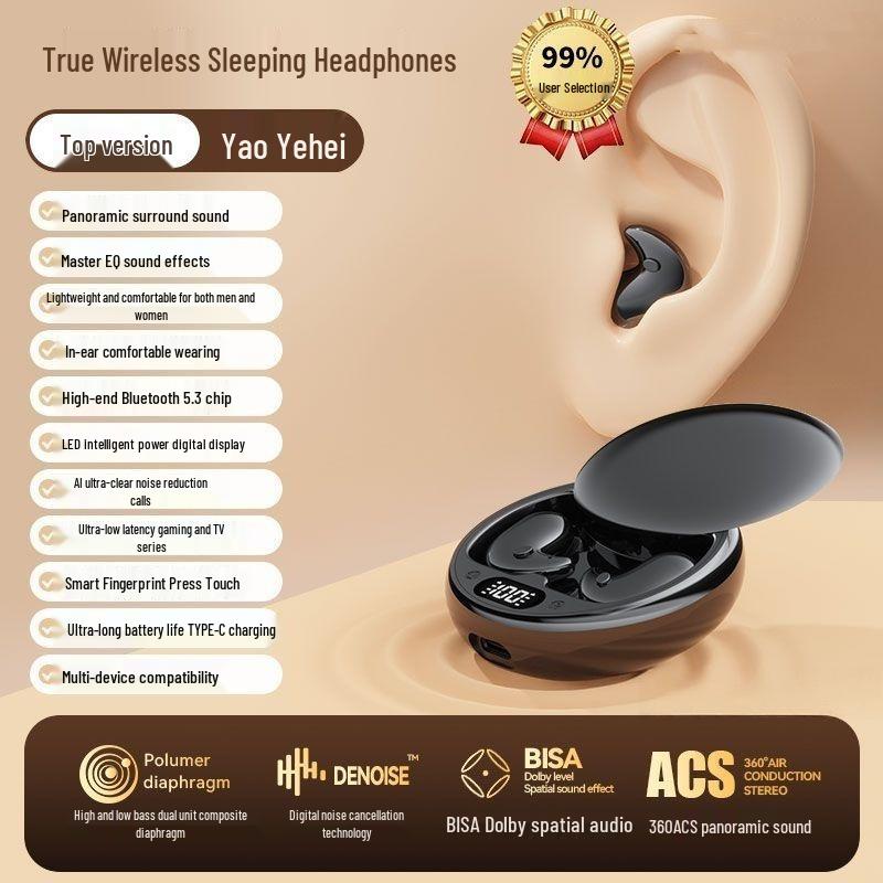 

B12 True Wireless Bluetooth Earbuds: High-Quality Sound, Noise-Cancelling, Comfortable, Long Battery Life, Sleep-Optimized.