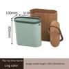 Solid Wood Paper Basket Nordic Wooden Trash Can Large-capacity with Lid Kitchen Trash Can Creative Kitchen Storage Supplies