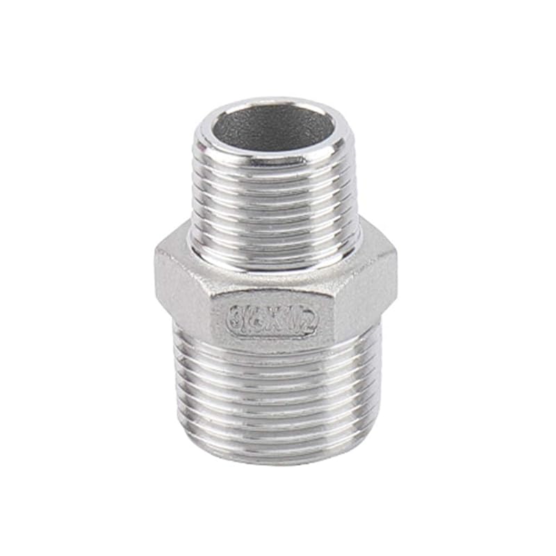 Feelers Reducing Hex Nipple, 304 Stainless Steel 1"x 3/4" NPT Male Pipe Fitting Reducer Nipple Adapter (Pack of 2)