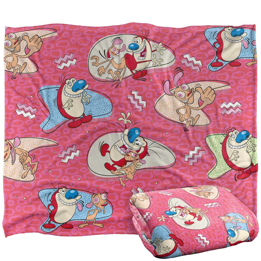 The Ren & Stimpy Show Silky Patterned Supersoft Blanket