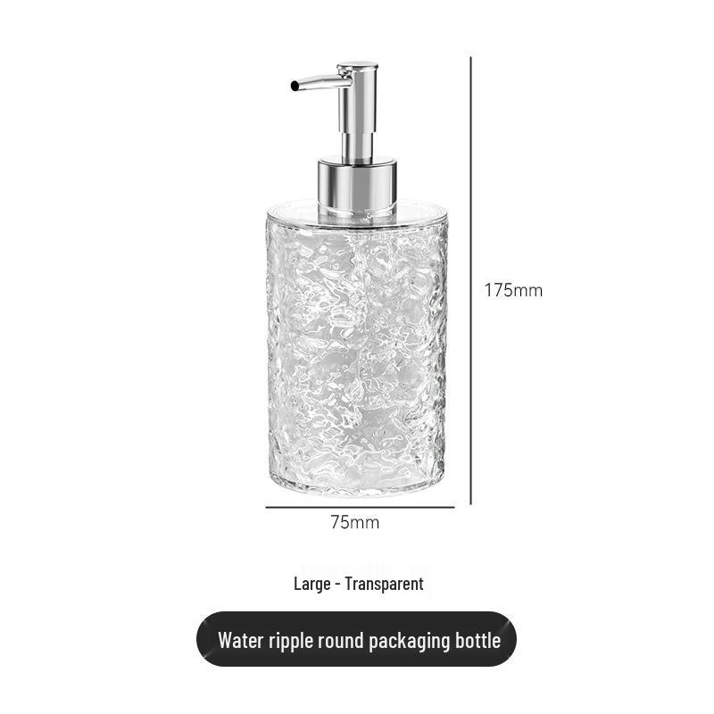 Luxury Water Ripple Dispenser Set: Travel Bottles for Hand Soap, Shampoo, and Shower Gel.