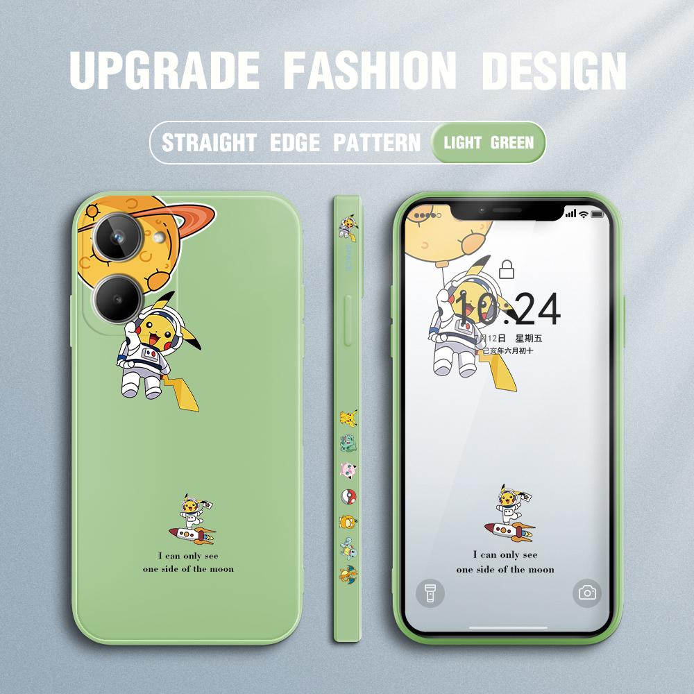 Cute Cartoon Astronaut Phone Case for iPhone 15 14 13 12 11 Samsung Galaxy S23 S22 A52 A52S Soft Full Protection Square Liquid Silicone Cover