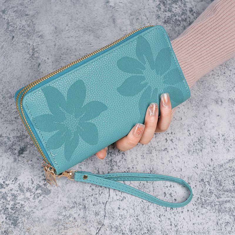 

Женский длинный кошелек из искусственной кожи, держатель для карт, большая емкость, многофункциональный кошелек для монет, клатч, сумка для денег, телефон, сумка синий