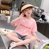 Girls Summer Loose Fit Cartoon Rabbit Print T Shirt for Big Kids