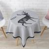 Nordic Deer Printing Decorative Fabric Cover Towel Living Room Balcony Fashion Small Tablecloth Dustproof Square Tablecloth