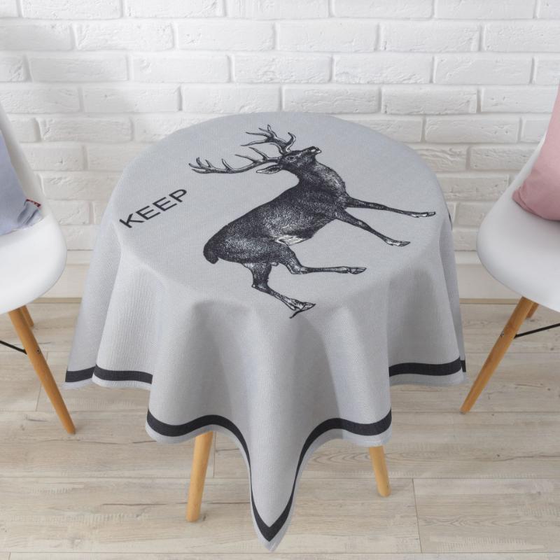 Nordic Deer Printing Decorative Fabric Cover Towel Living Room Balcony Fashion Small Tablecloth Dustproof Square Tablecloth