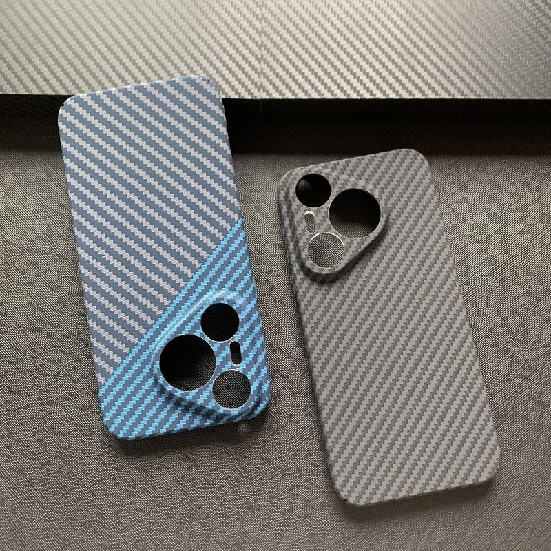 Case For Huawei Pura 70 Pro 70 Ultra Carbon Fiber Texture Skin-Friendly PC Cover For Huawei Pura70 Ultra Pro Shockproof Bumper