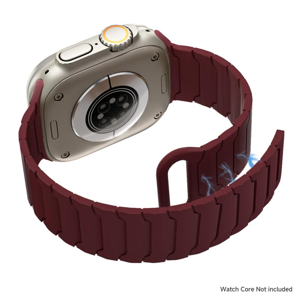 Silicone Magnetic Strap for Apple Watch Band Ultra 3 49mm Series 11 46mm 9/8/7 45 41mm Sport Bracelet IWatch 6 5 4 SE3 44mm 40mm
