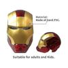 Avengers 1:1 Iron Man Electric Helmet Cosplay Mask - 3D PVC LED Luminous Mask for Kids & Adults, Perfect Party Costume