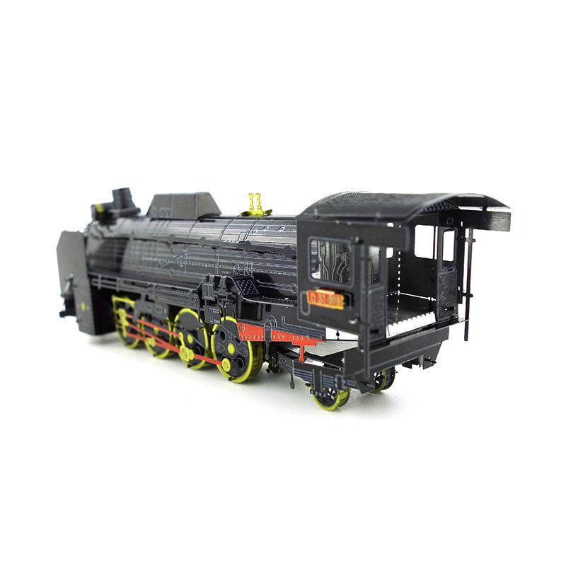 All-Metal D51 Steam Locomotive 3D DIY Assembly Model - Glue-Free Stainless Steel Jigsaw Puzzle Toy