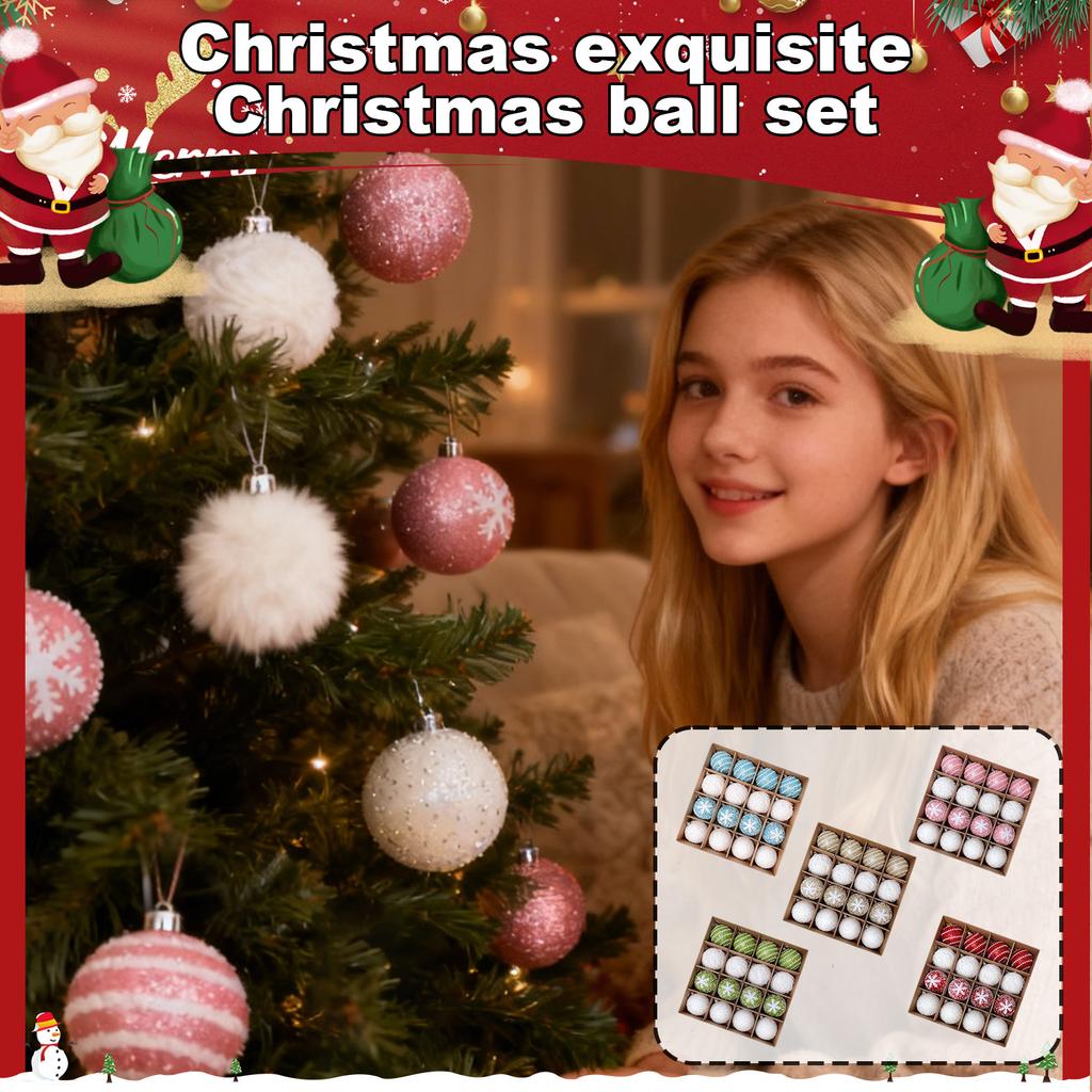 Exquisite Christmas Ball Set, Christmas Ornaments, Christmas Tree Decorations, Glitter Foam Balls